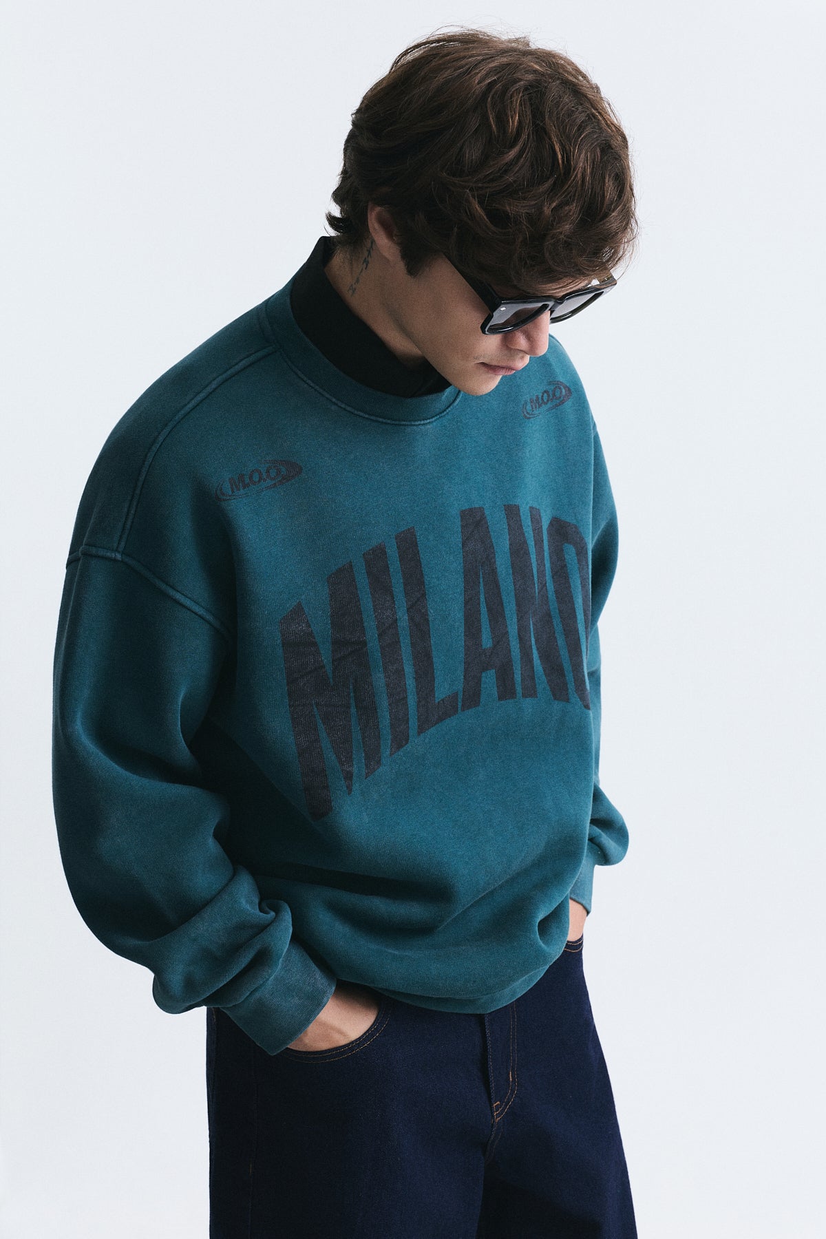 Milan-Printed Oversized Sweatshirt