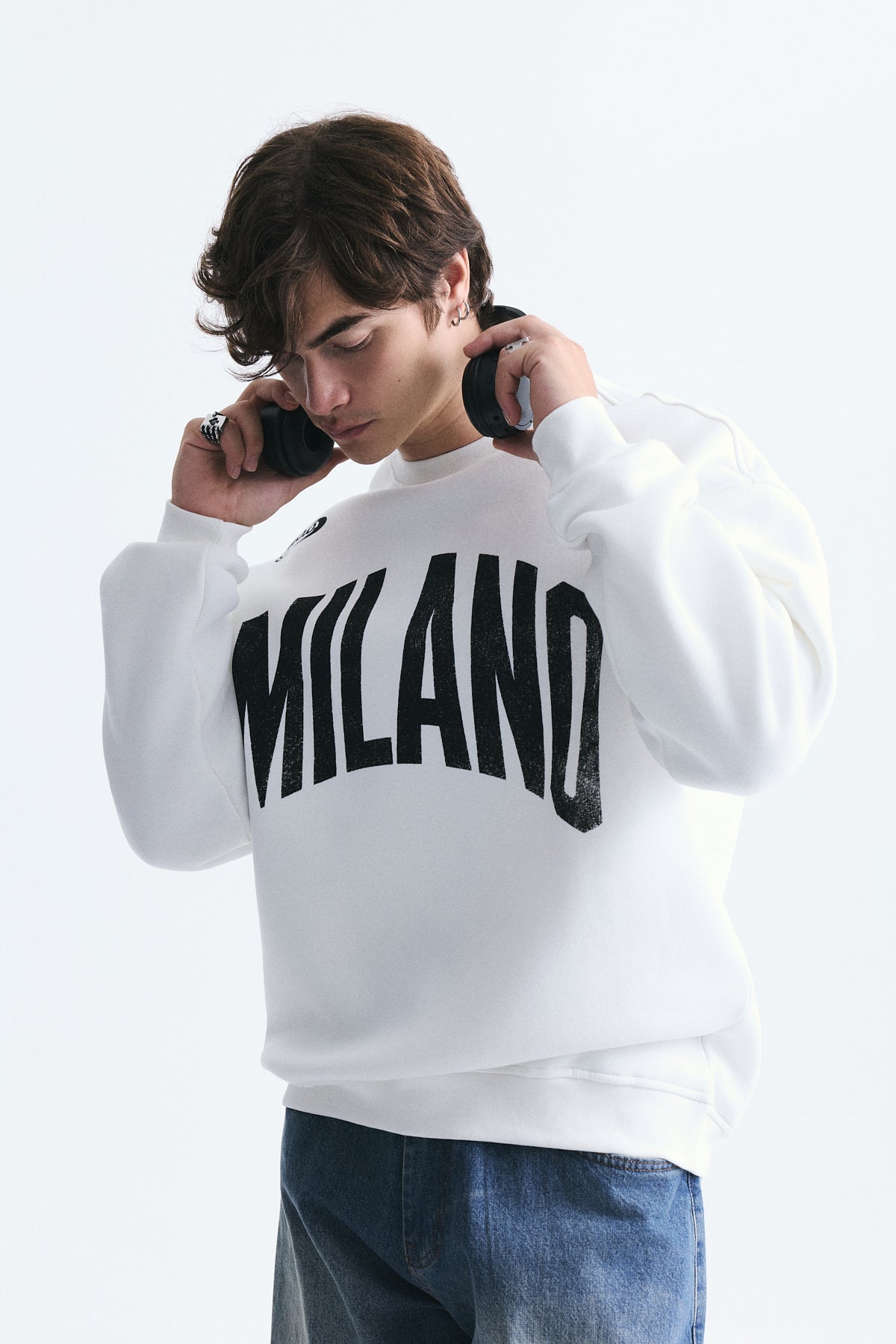 Milan-Printed Oversized Sweatshirt