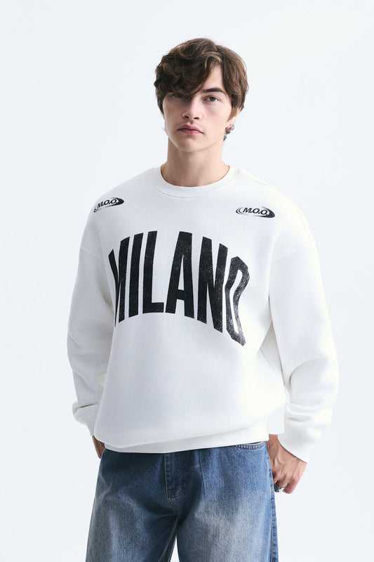 Milan-Printed Oversized Sweatshirt