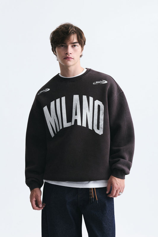 Milan-Printed Oversized Sweatshirt