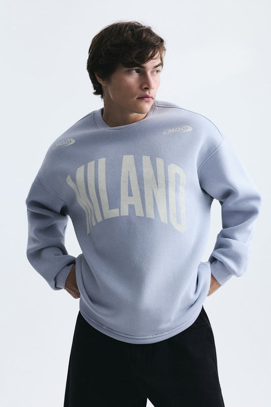 Milan-Printed Oversized Sweatshirt