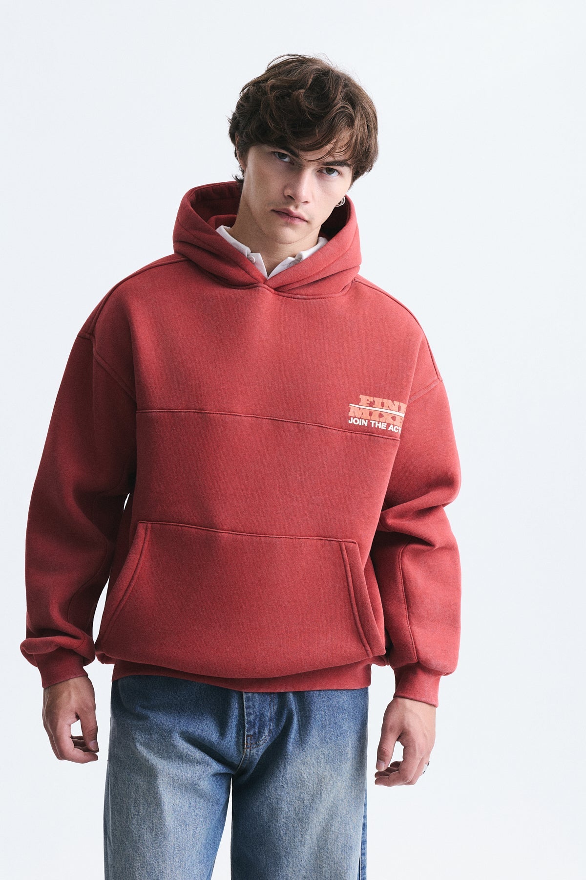 Oversized Washable Hooded Sweatshirt