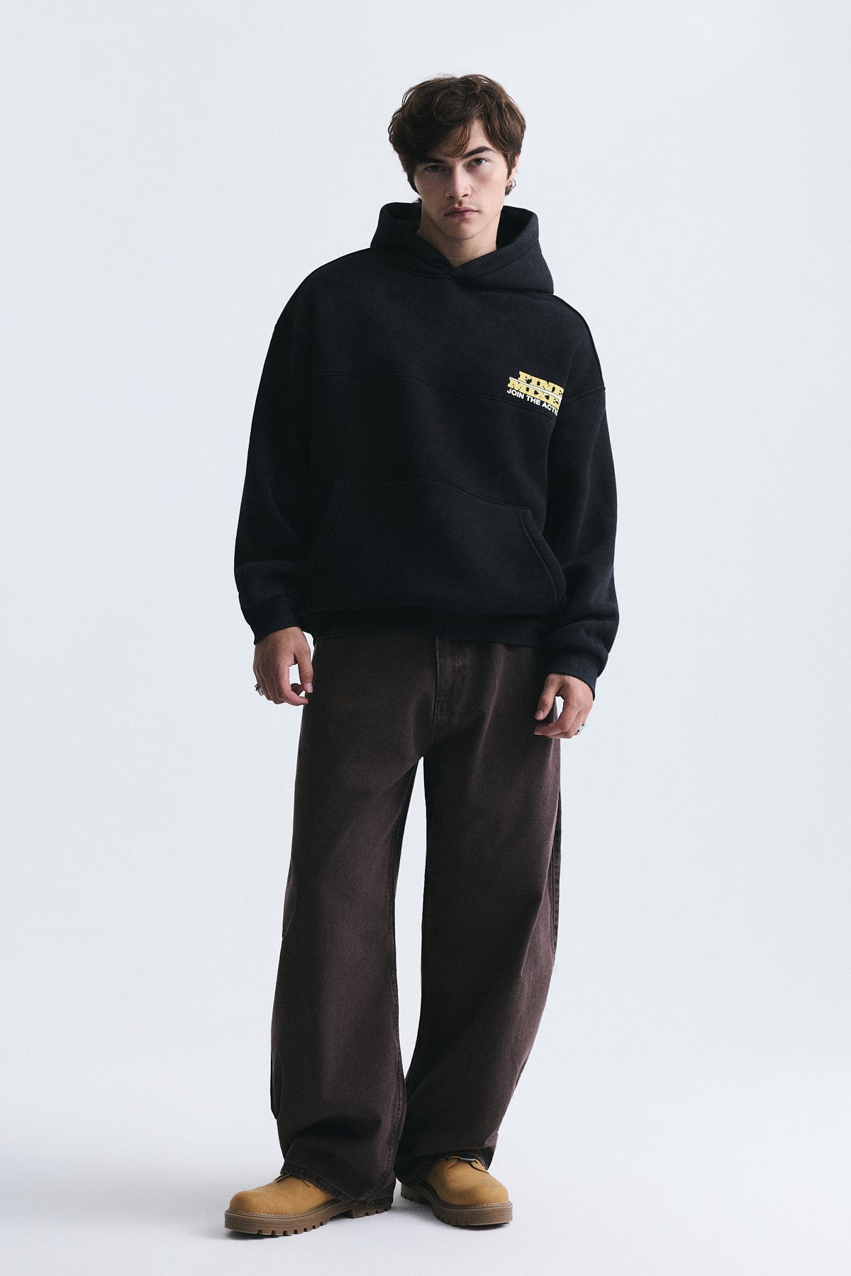 Oversized Washable Hooded Sweatshirt