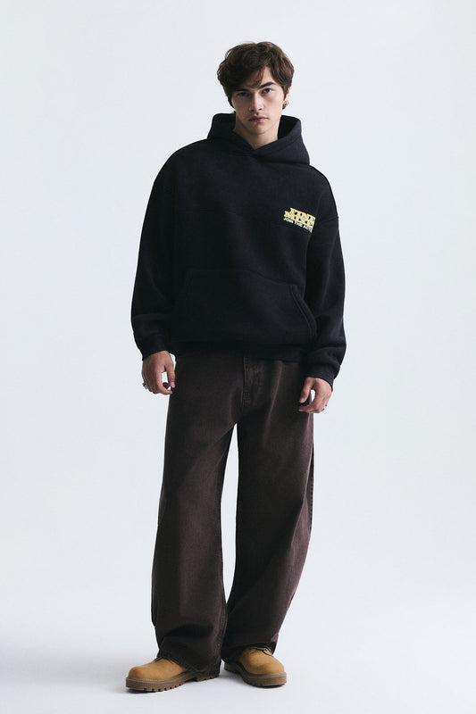 Oversized Washable Hooded Sweatshirt