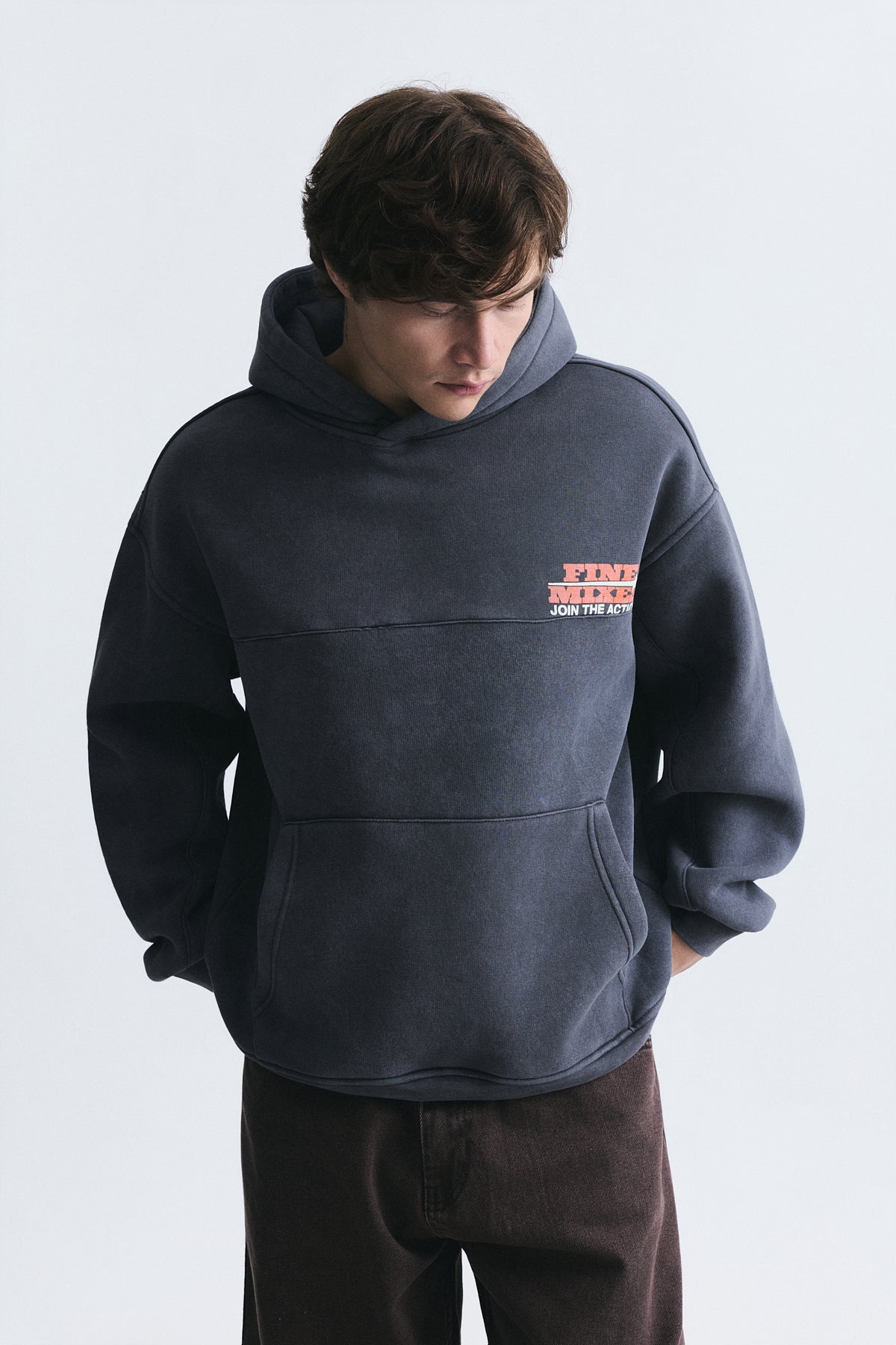 Oversized Washable Hooded Sweatshirt