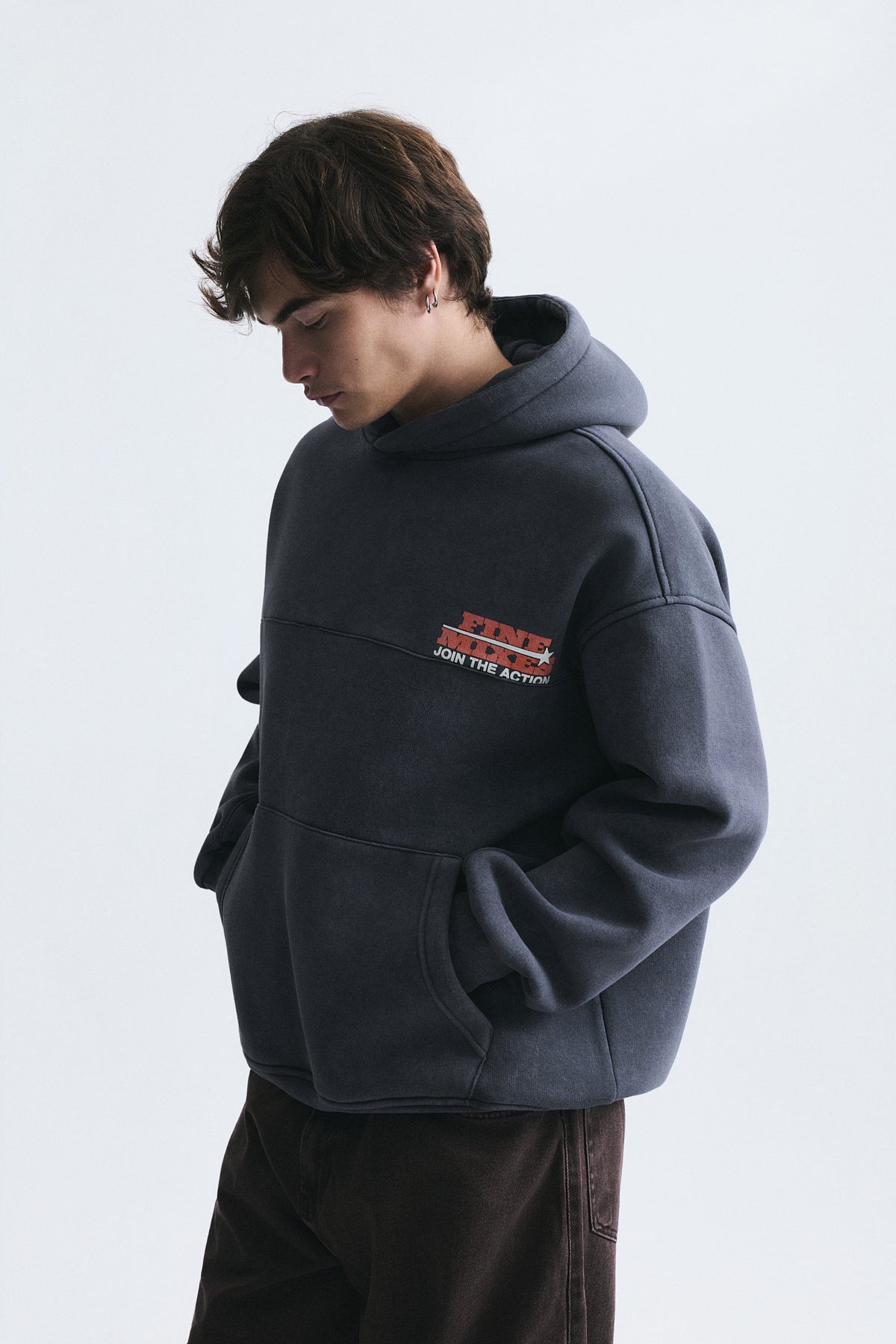 Oversized Washable Hooded Sweatshirt