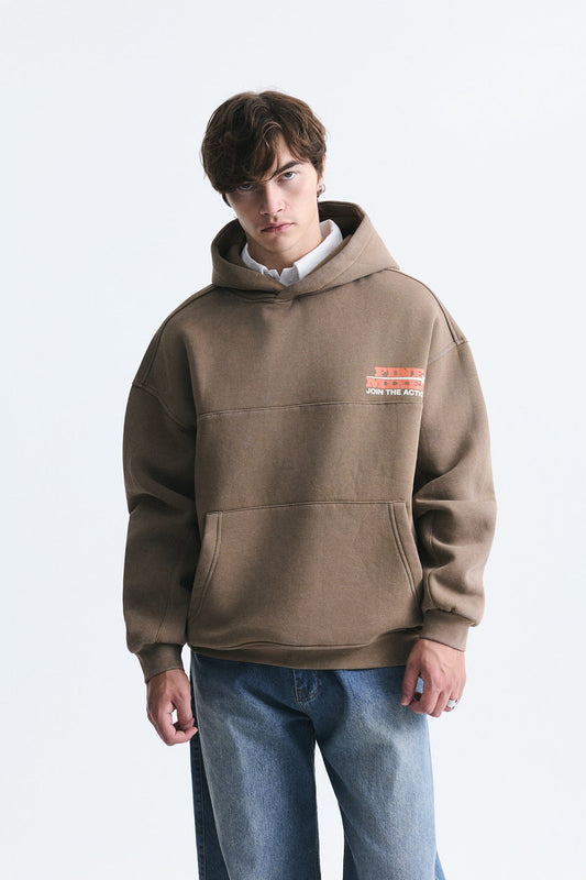 Oversized Washable Hooded Sweatshirt