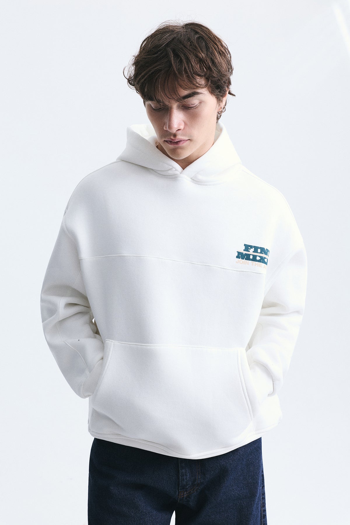 Oversized Washable Hooded Sweatshirt
