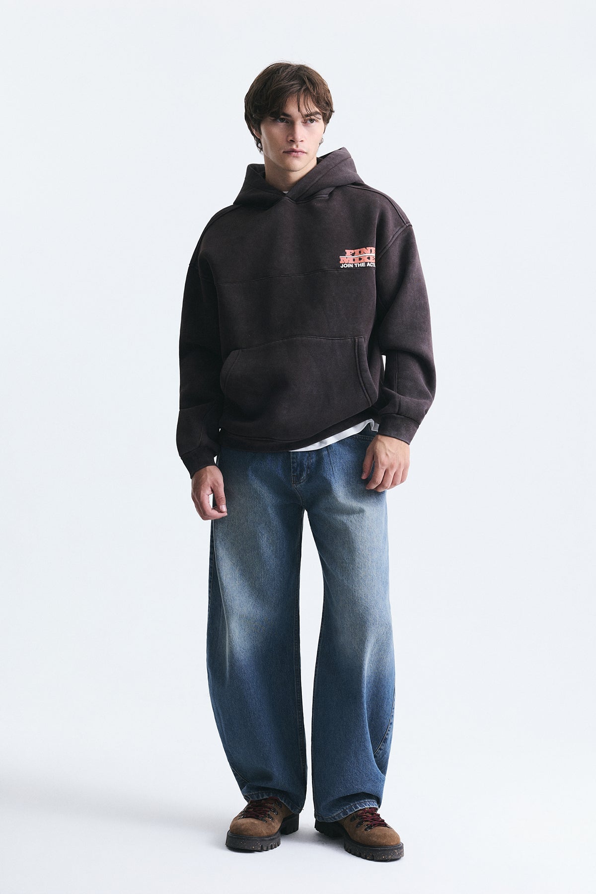 Oversized Washable Hooded Sweatshirt