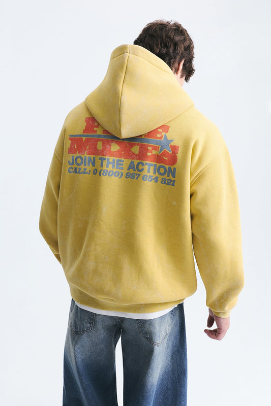 Oversized Washable Hooded Sweatshirt