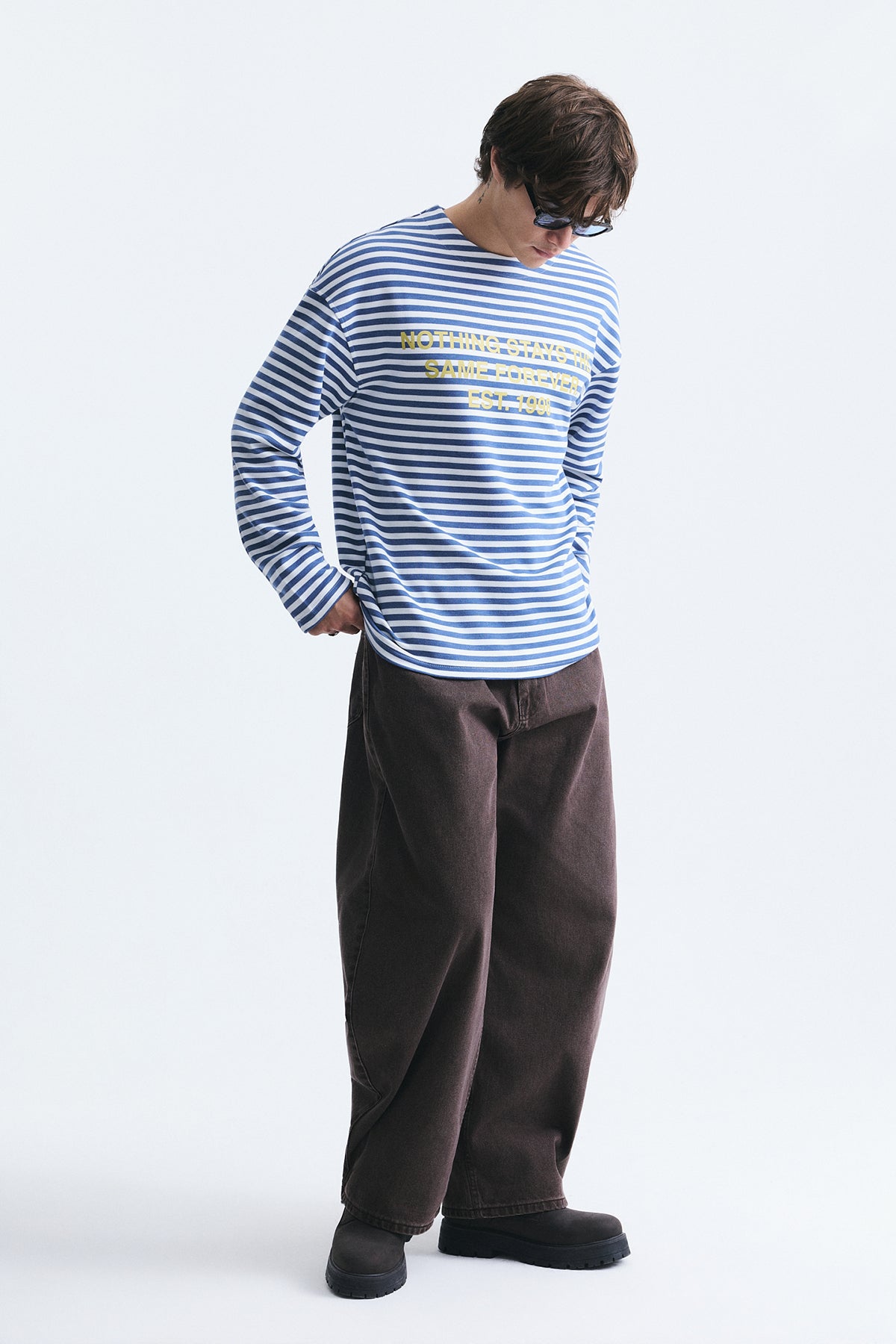 Oversized Striped Sweatshirt