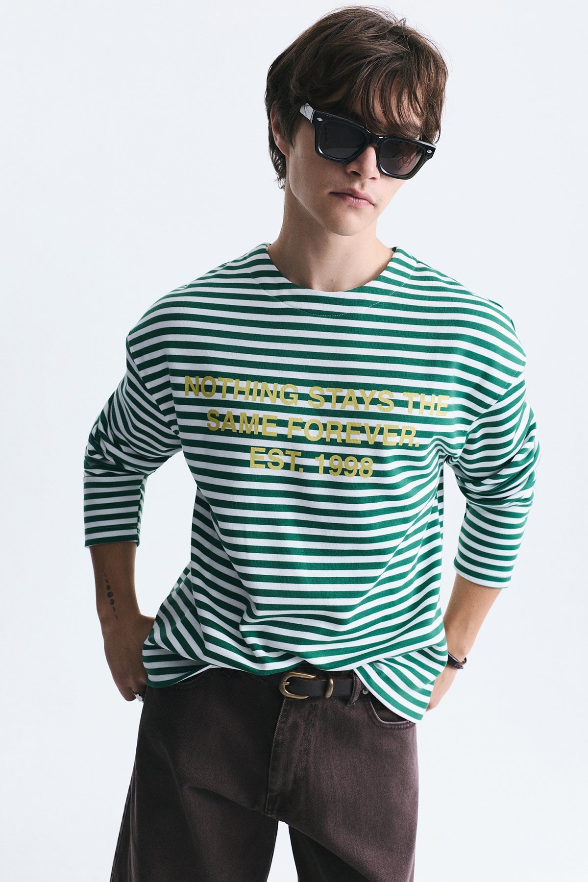 Oversized Striped Sweatshirt