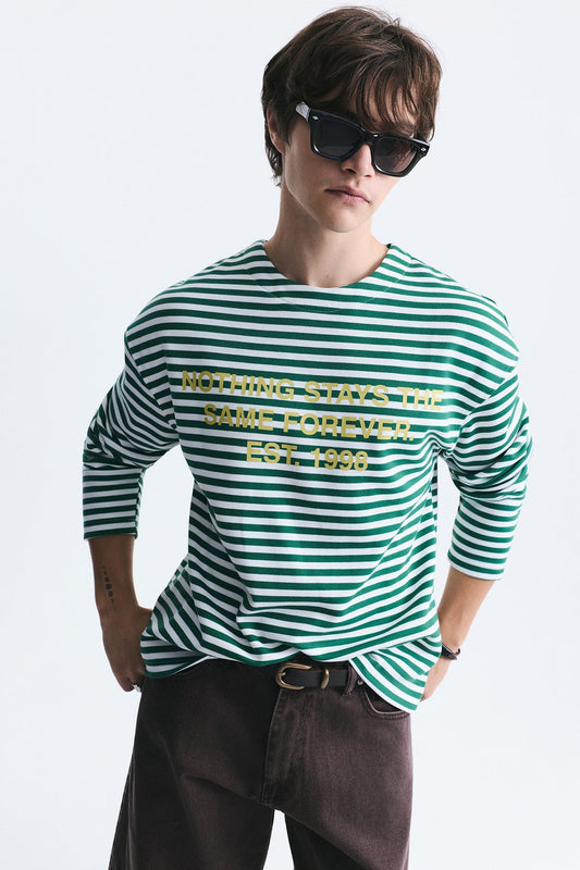 Oversized Striped Sweatshirt