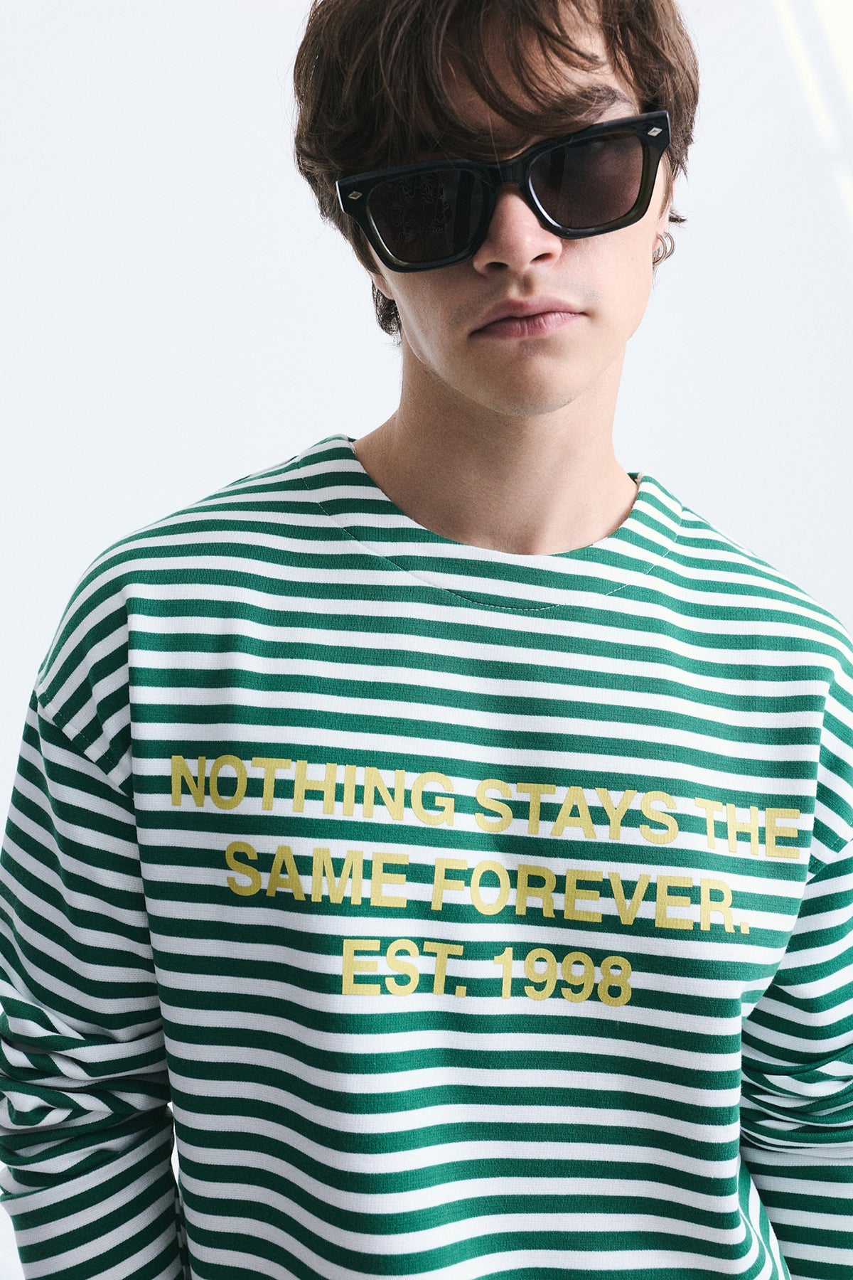 Oversized Striped Sweatshirt