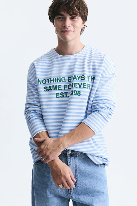Oversized Striped Sweatshirt