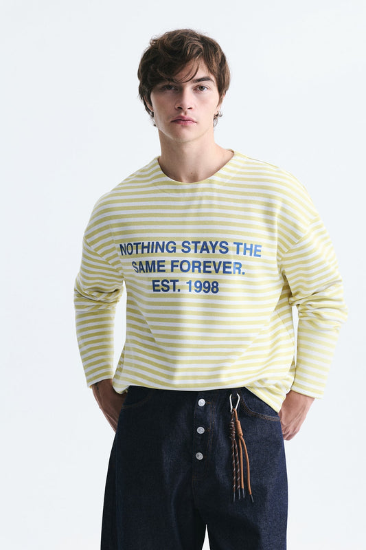 Oversized Striped Sweatshirt