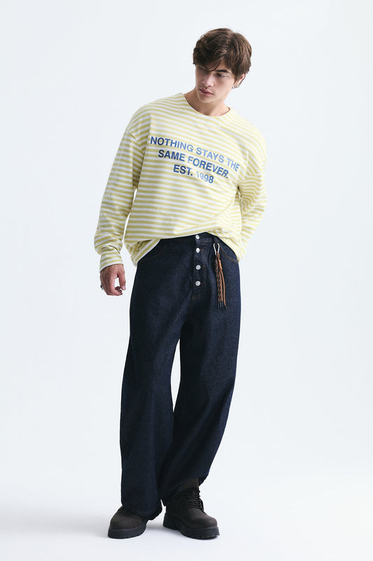 Oversized Striped Sweatshirt