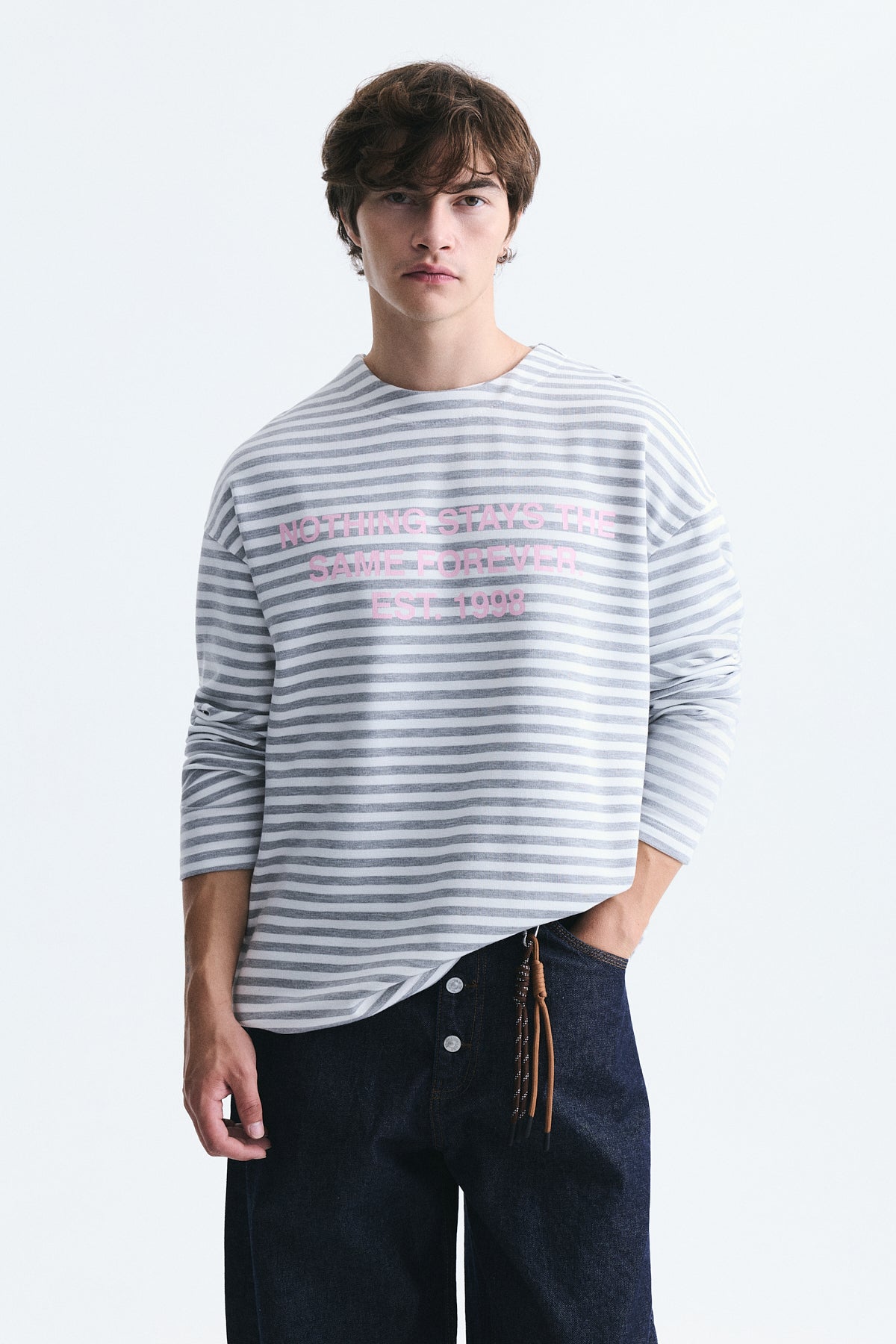 Oversized Striped Sweatshirt