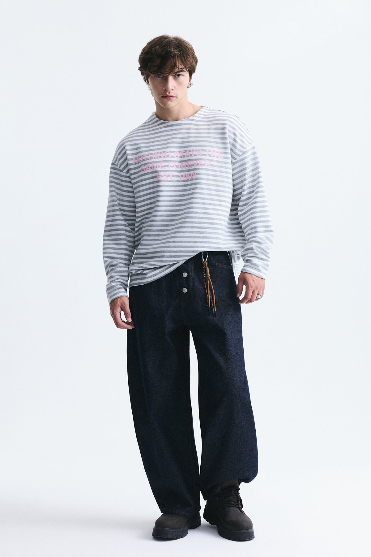 Oversized Striped Sweatshirt