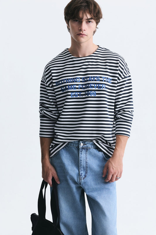 Oversized Striped Sweatshirt