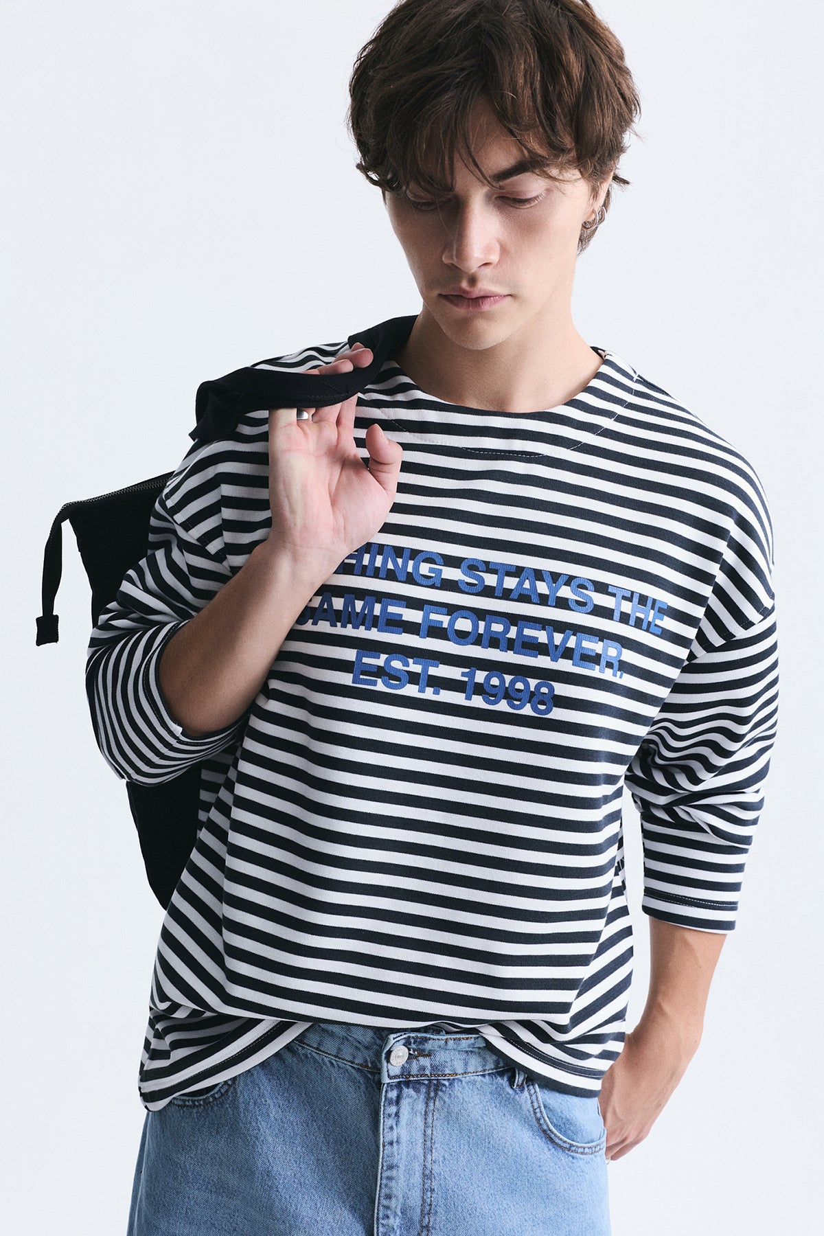 Oversized Striped Sweatshirt