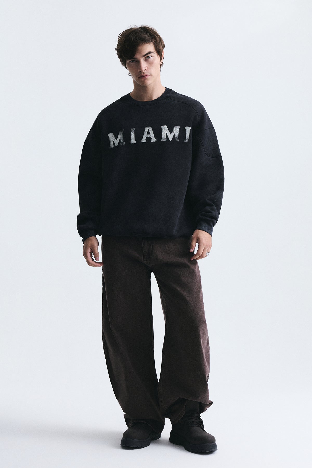 Miami Printed Bike Neck Sweatshirt