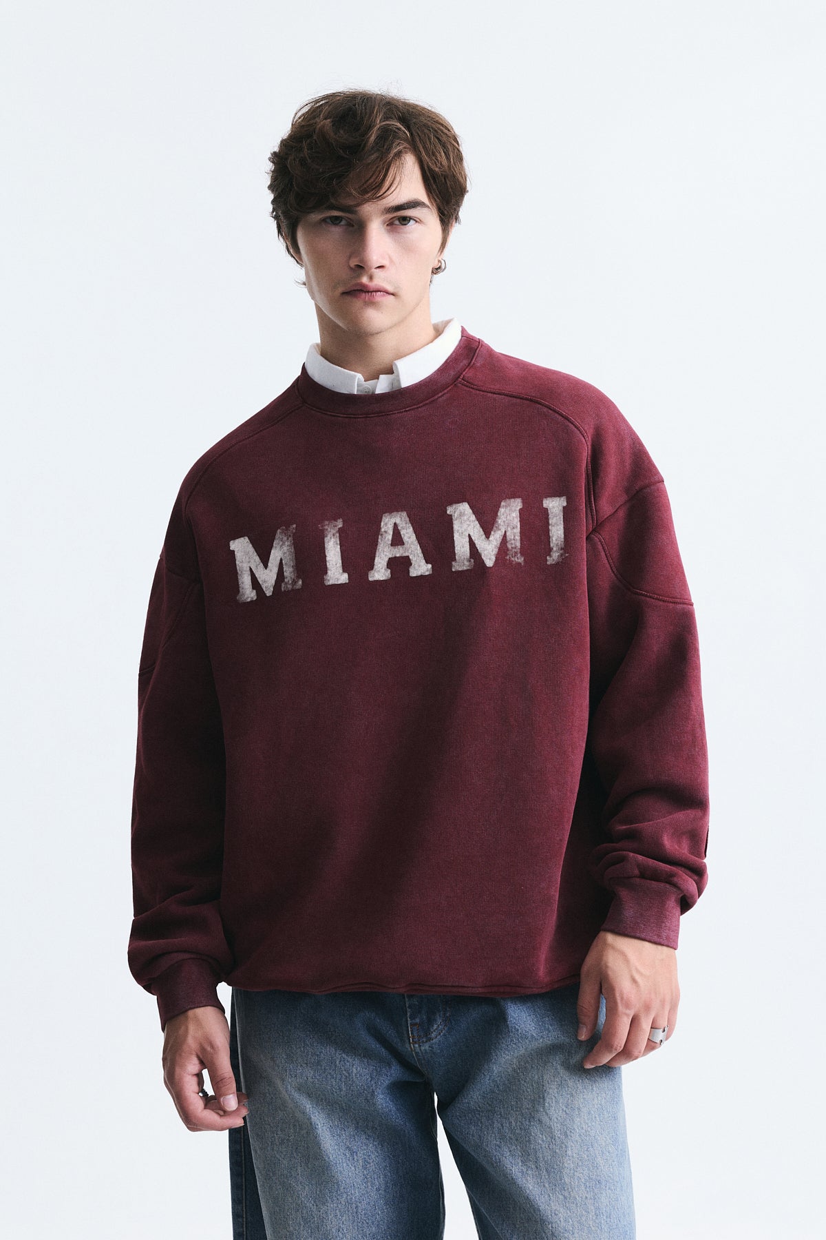 Miami Printed Bike Neck Sweatshirt