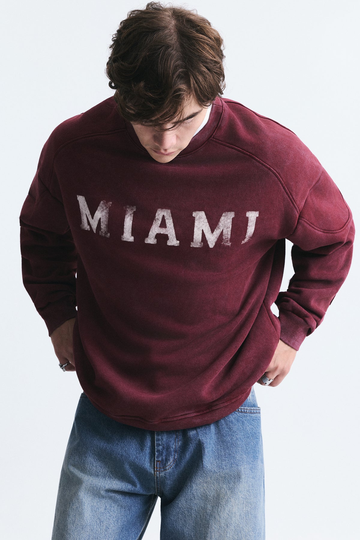 Miami Printed Bike Neck Sweatshirt