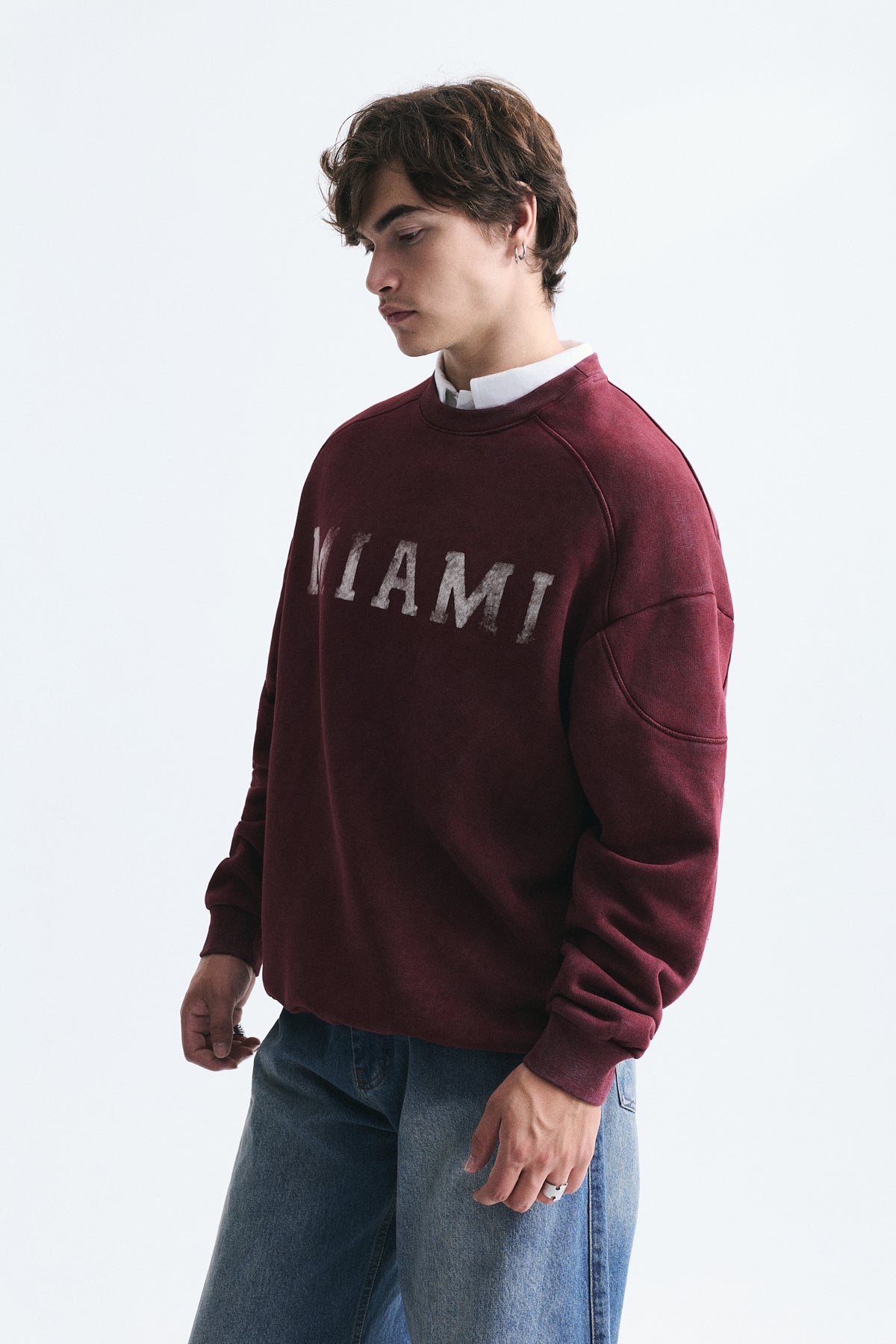 Miami Printed Bike Neck Sweatshirt