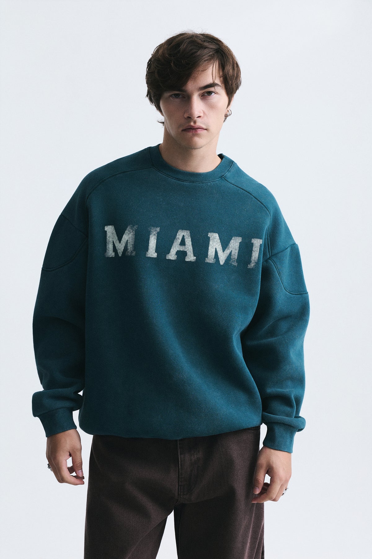 Miami Printed Bike Neck Sweatshirt