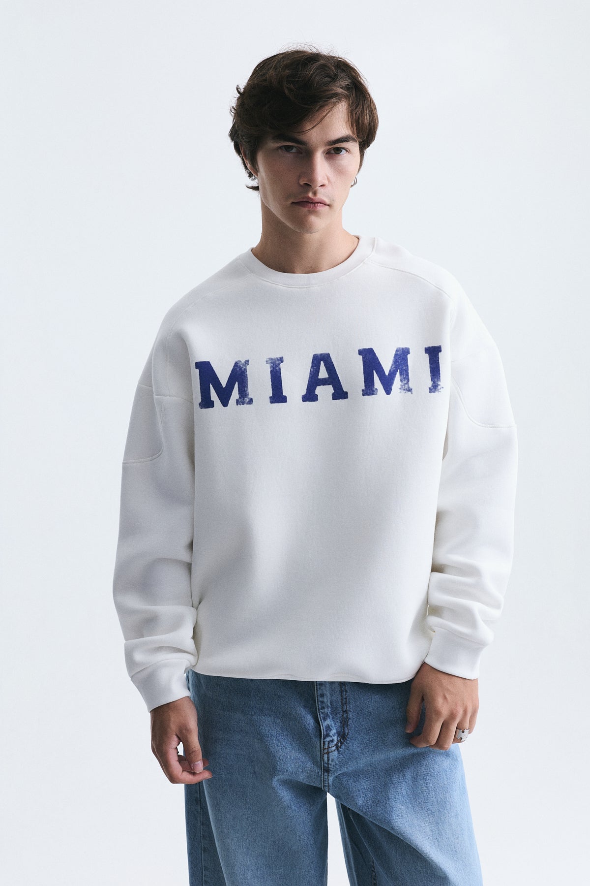 Miami Printed Bike Neck Sweatshirt