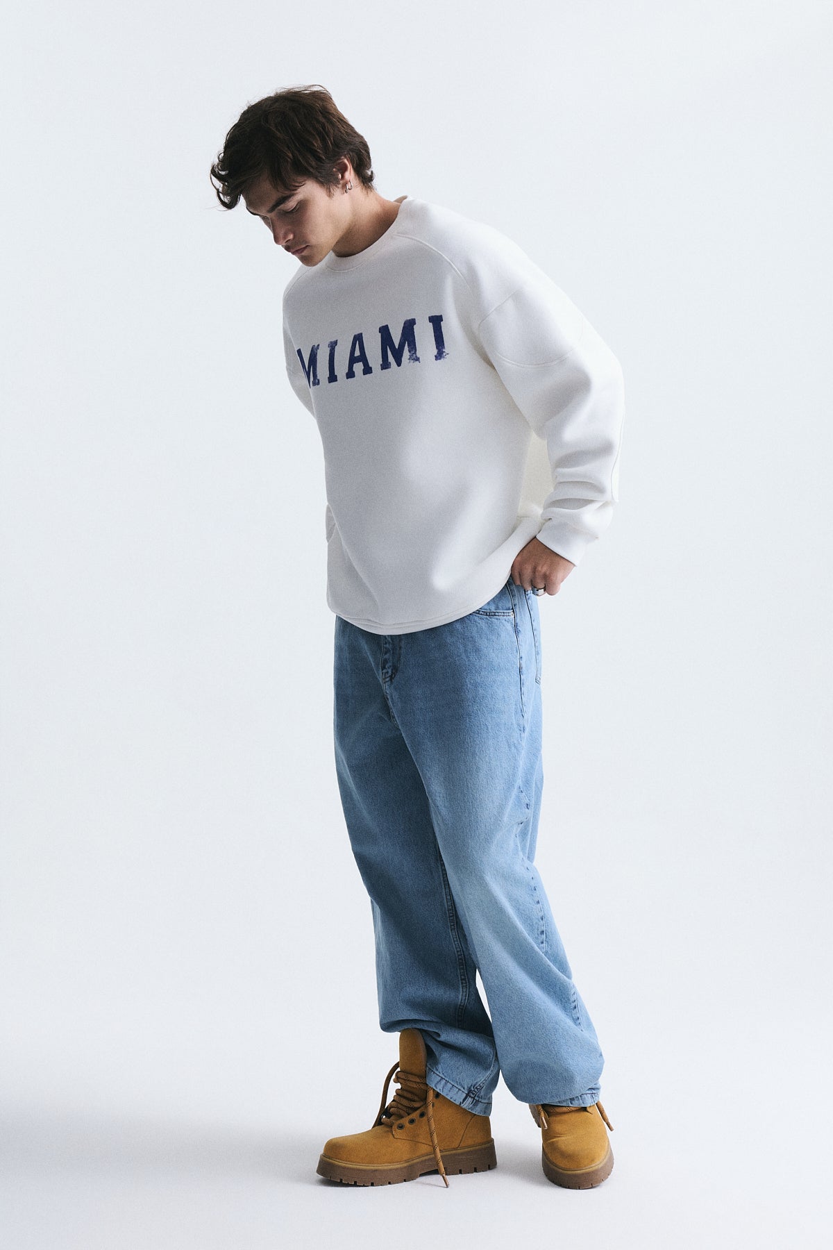 Miami Printed Bike Neck Sweatshirt