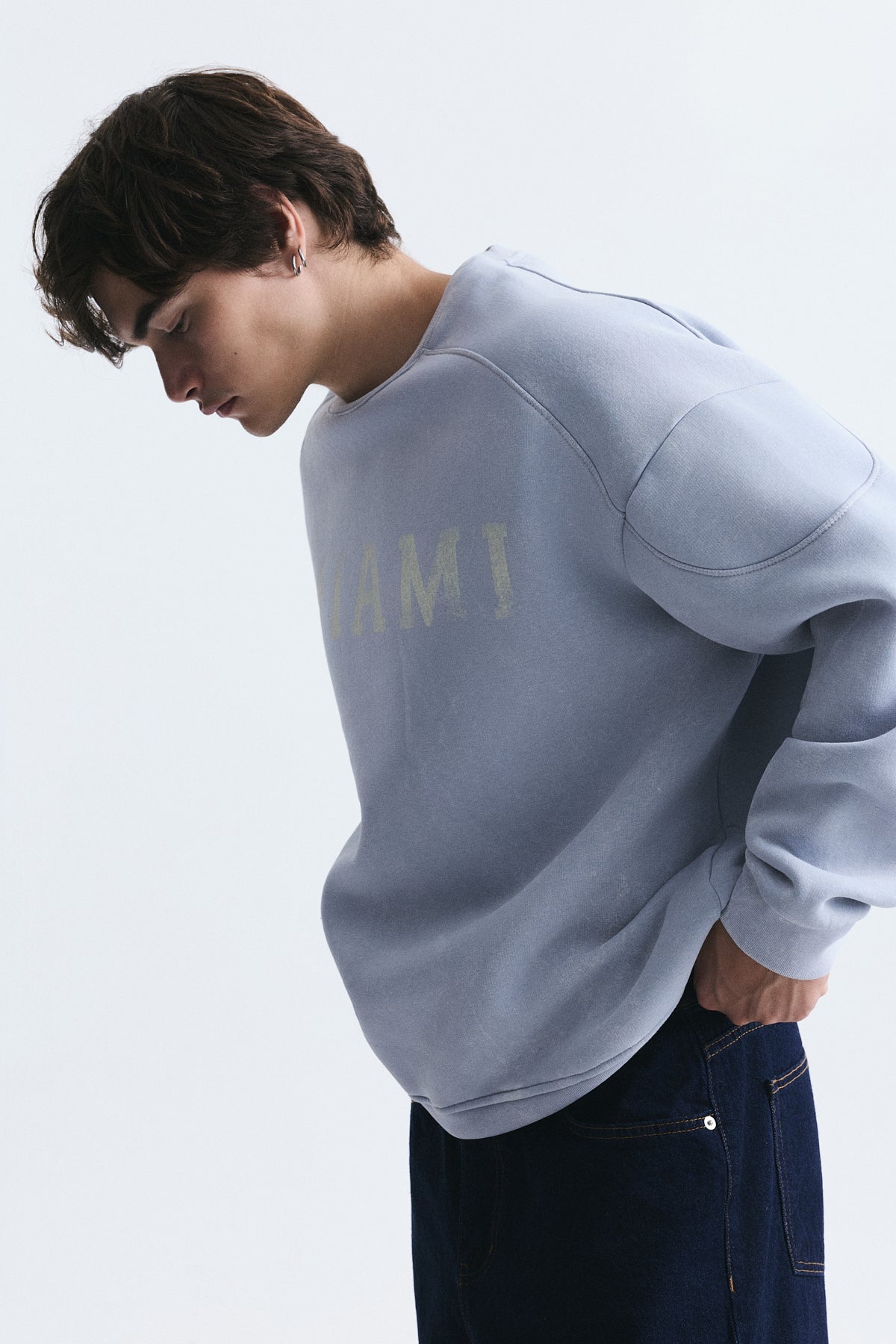 Miami Printed Bike Neck Sweatshirt