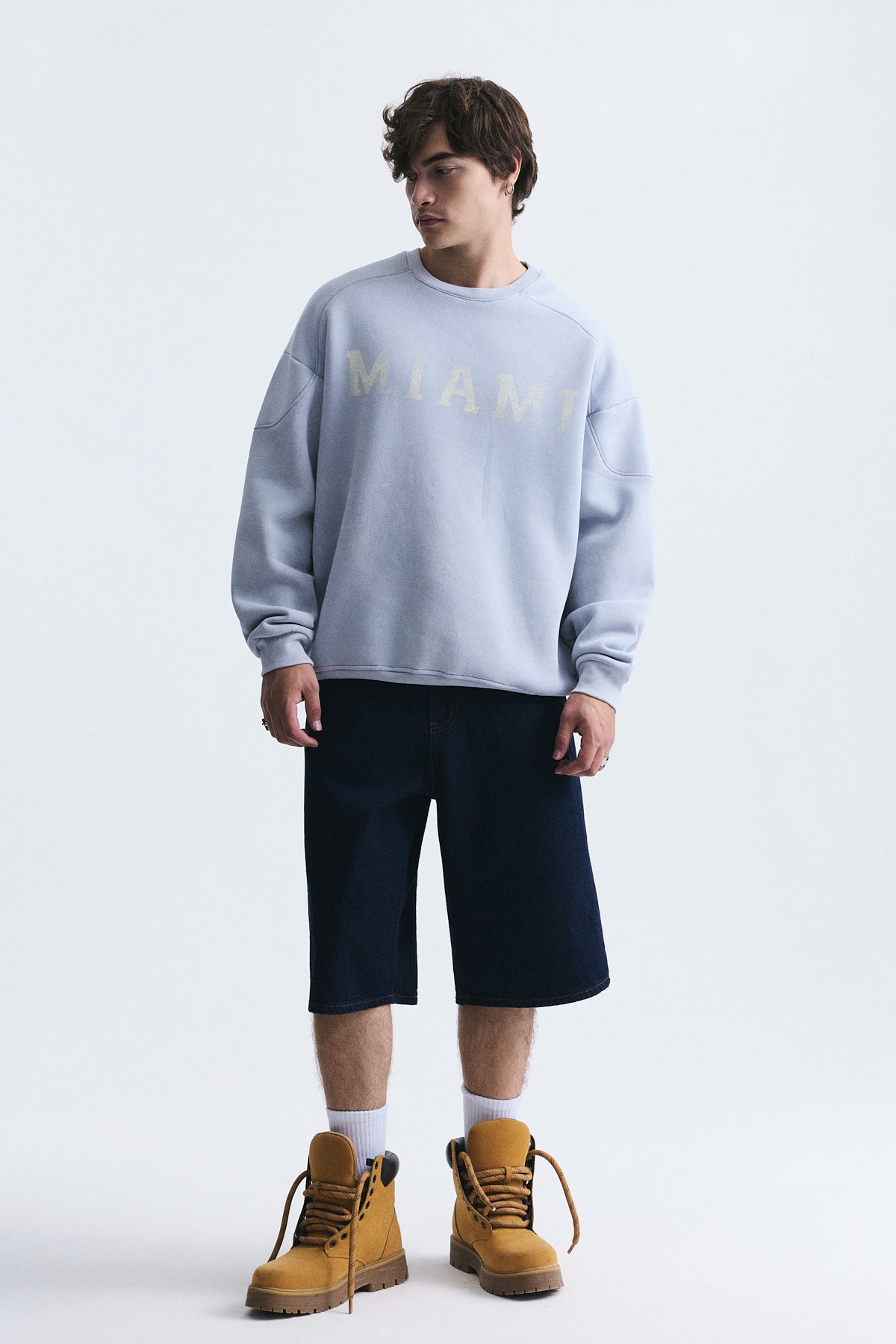 Miami Printed Bike Neck Sweatshirt