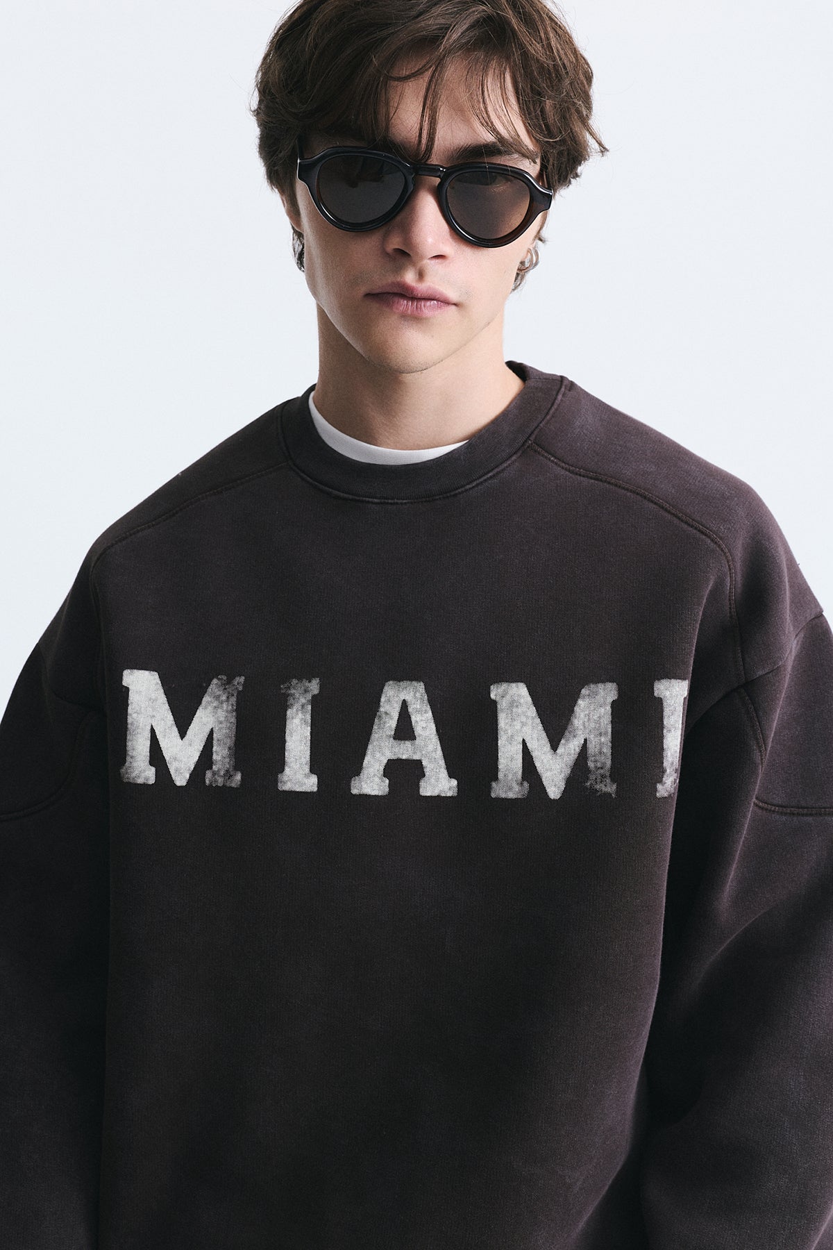 Miami Printed Bike Neck Sweatshirt