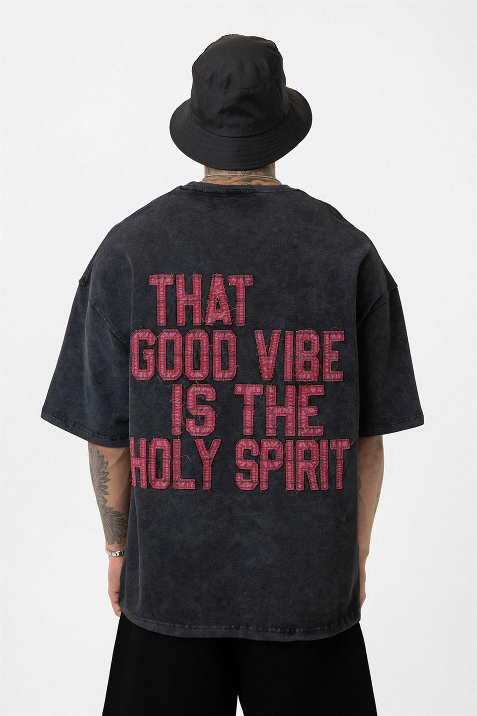 Oversized T-Shirt with Back Print (Machine Washable)