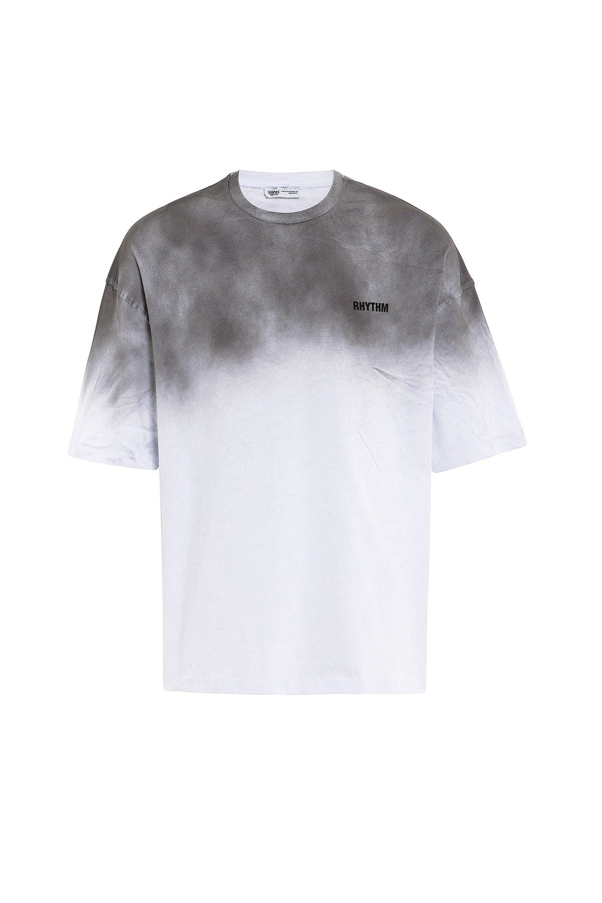 Oversized T-Shirt with Back Print and Washed Finish V70-33