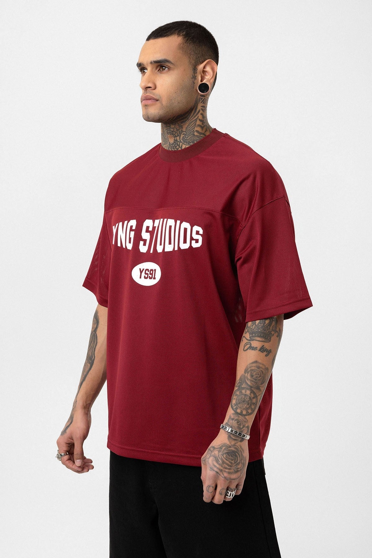 Oversized Printed Jersey T-Shirt V70-41