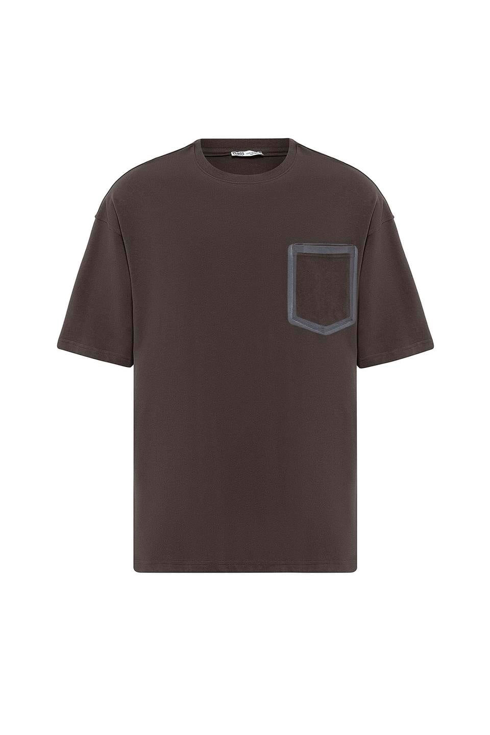 Oversized T-Shirt with Bike-Neck Pocket