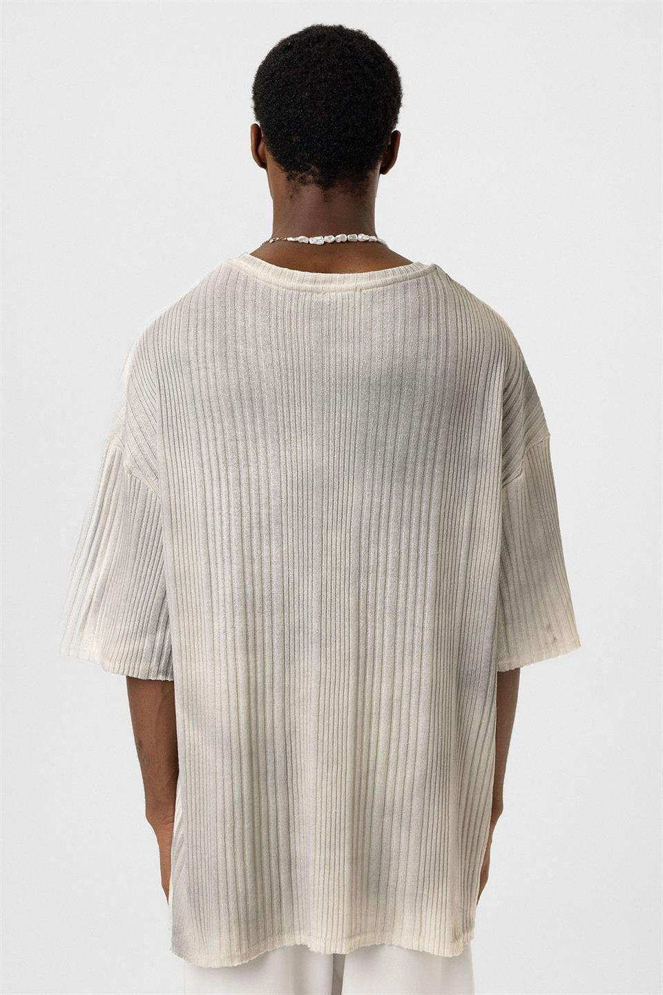 Oversized Knit T-Shirt (Machine Washable)