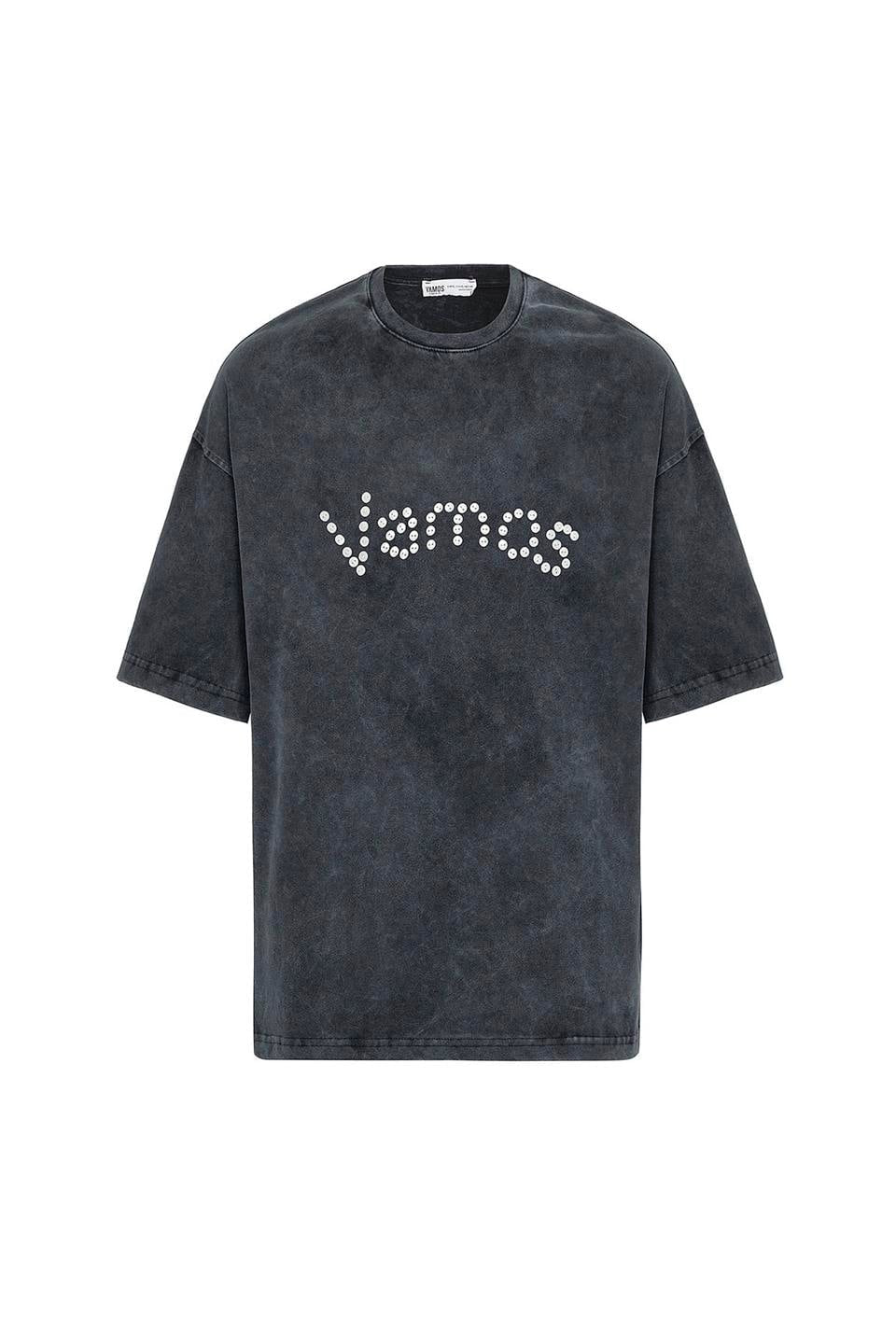Oversized T-Shirt with Washed Button Details