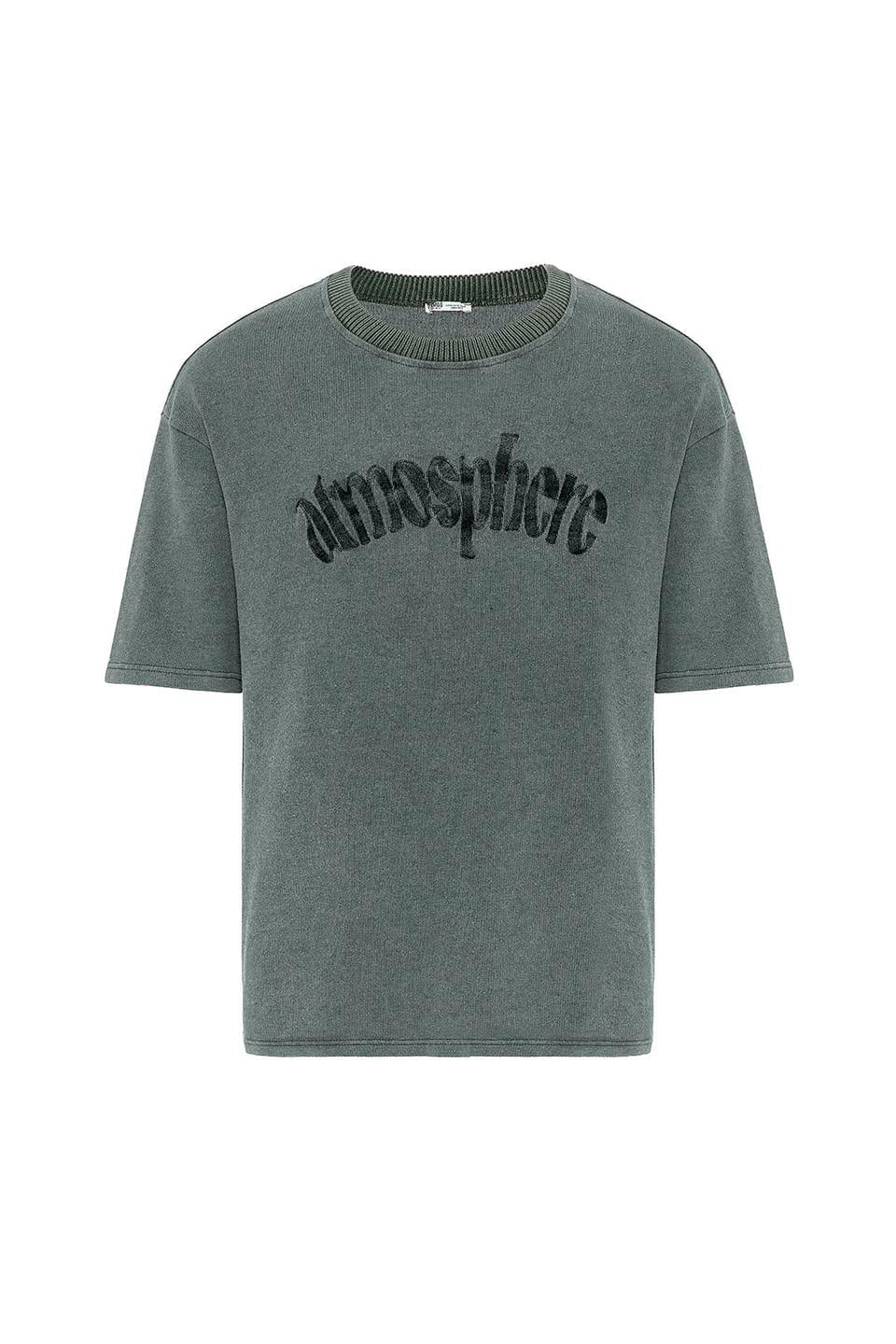Oversized Printed Knit T-Shirt (Machine Washable)