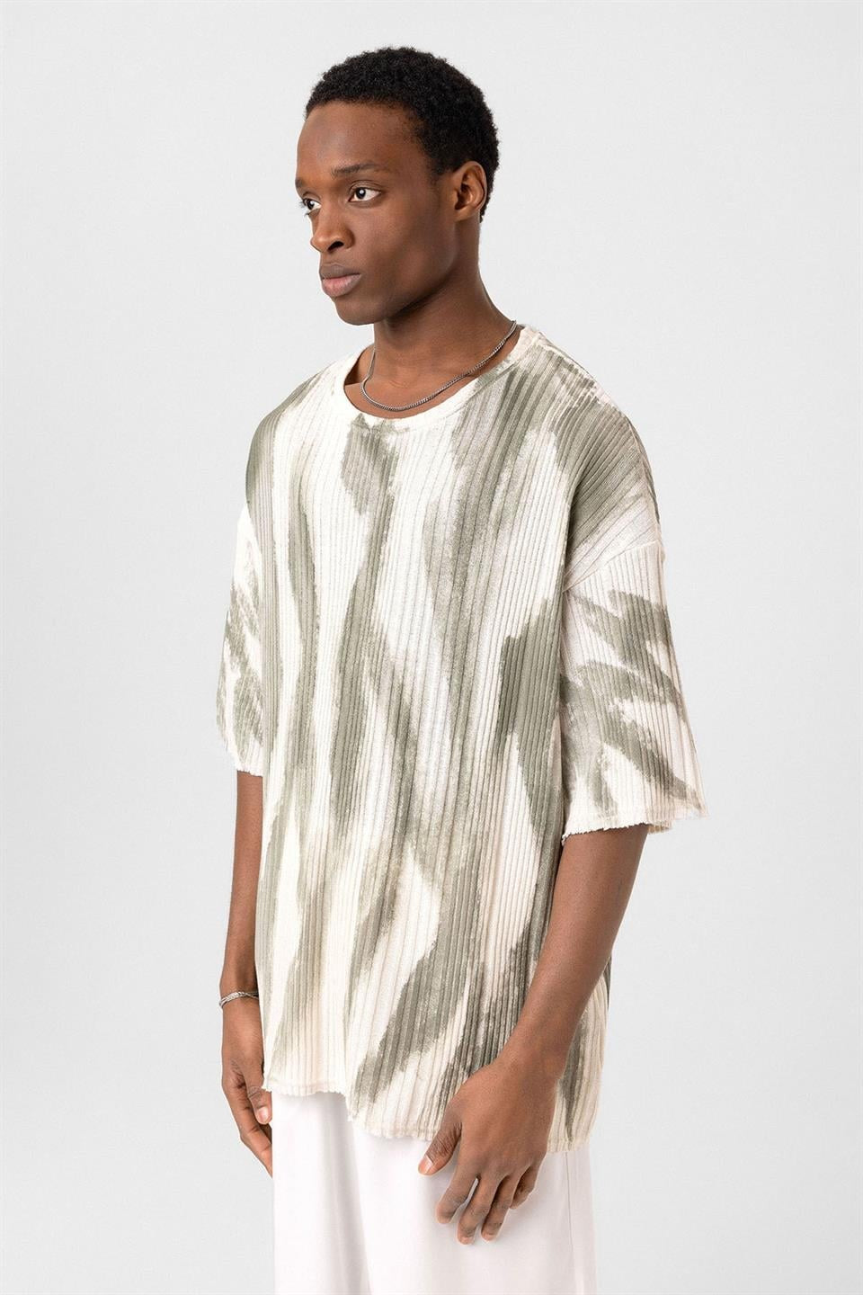 Oversized Knit T-Shirt (Machine Washable)
