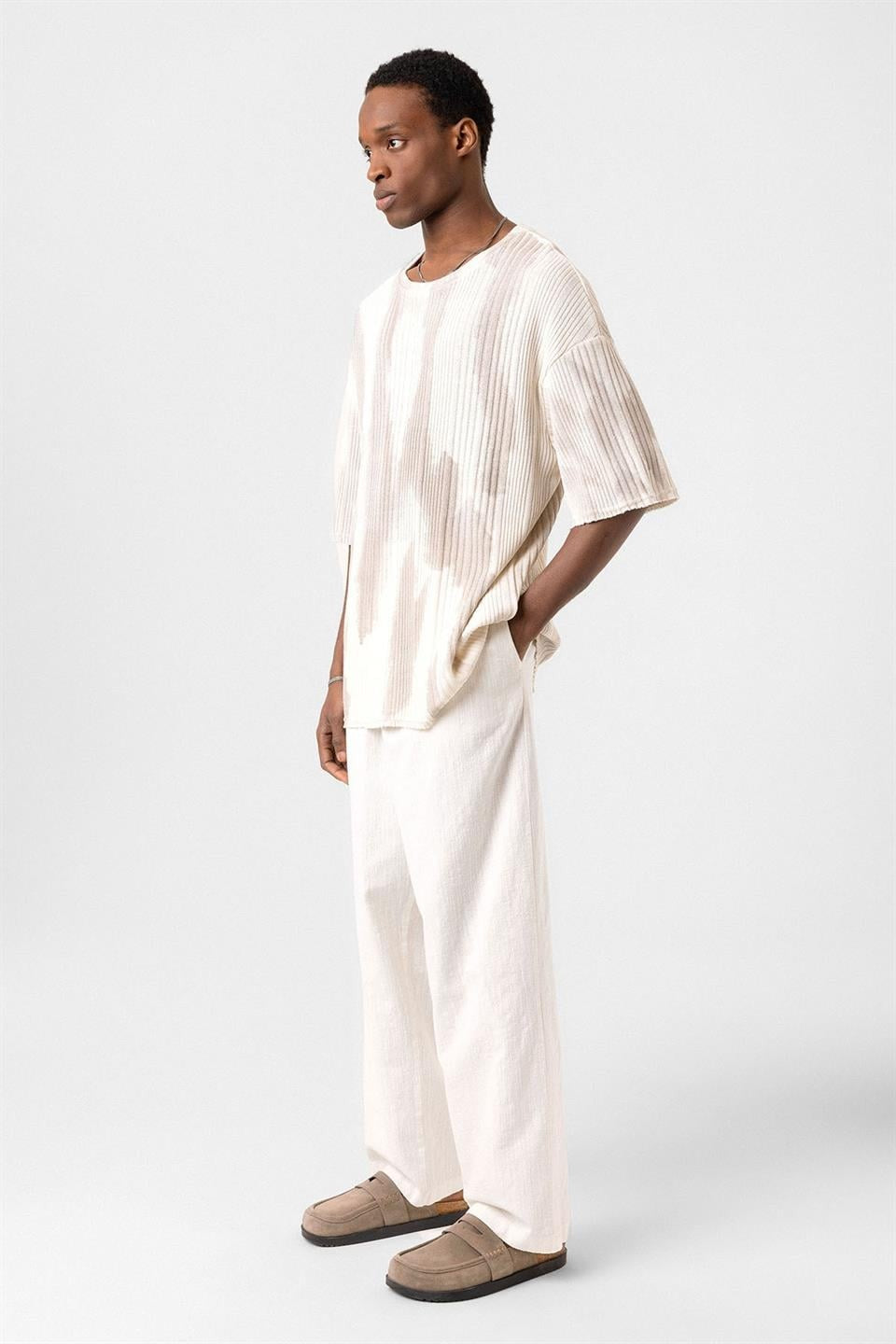 Oversized Knit T-Shirt (Machine Washable)