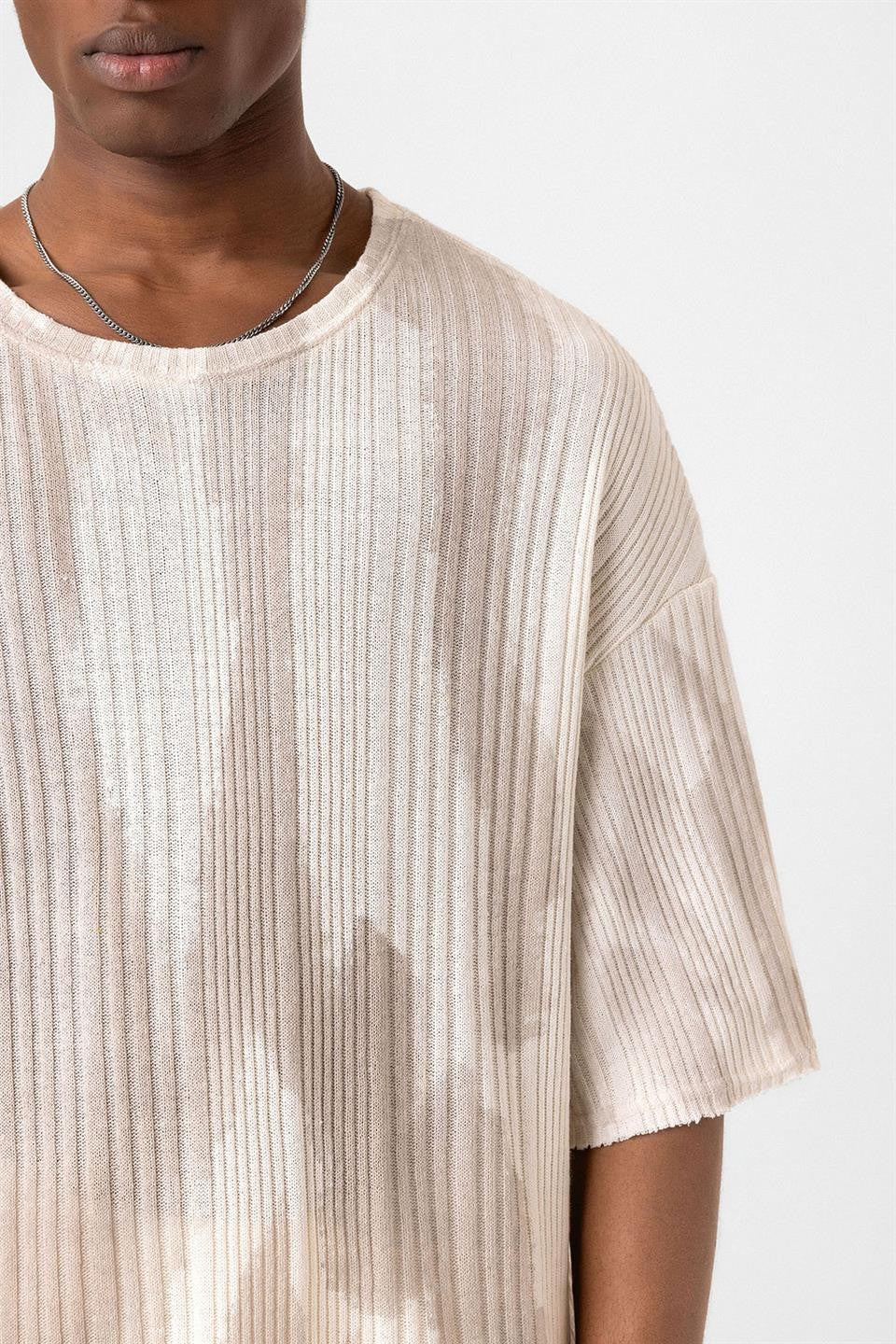 Oversized Knit T-Shirt (Machine Washable)