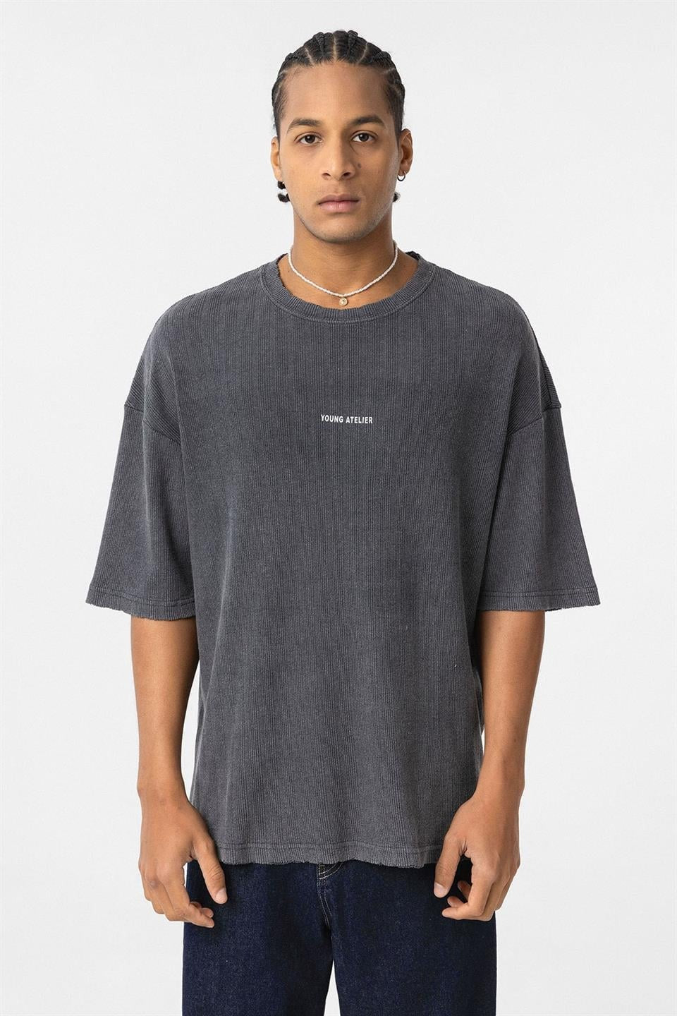 Oversized Knit T-Shirt (Machine Washable)