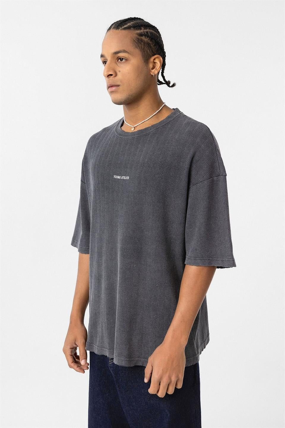 Oversized Knit T-Shirt (Machine Washable)