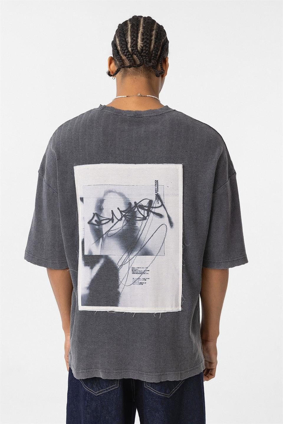 Oversized Knit T-Shirt (Machine Washable)