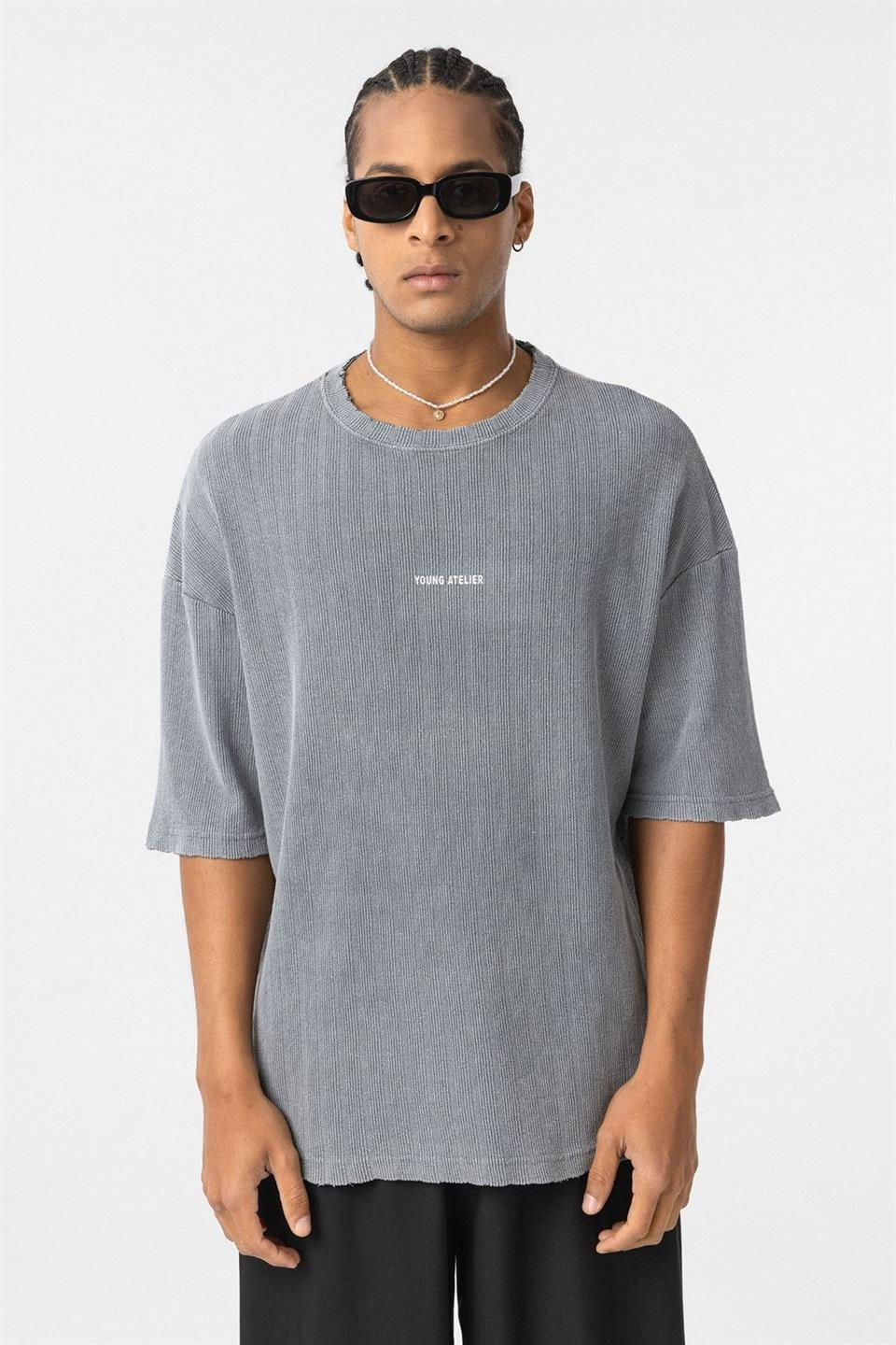 Oversized Knit T-Shirt (Machine Washable)