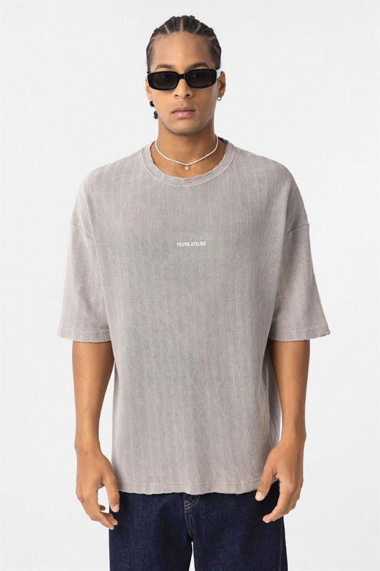 Oversized Knit T-Shirt (Machine Washable)